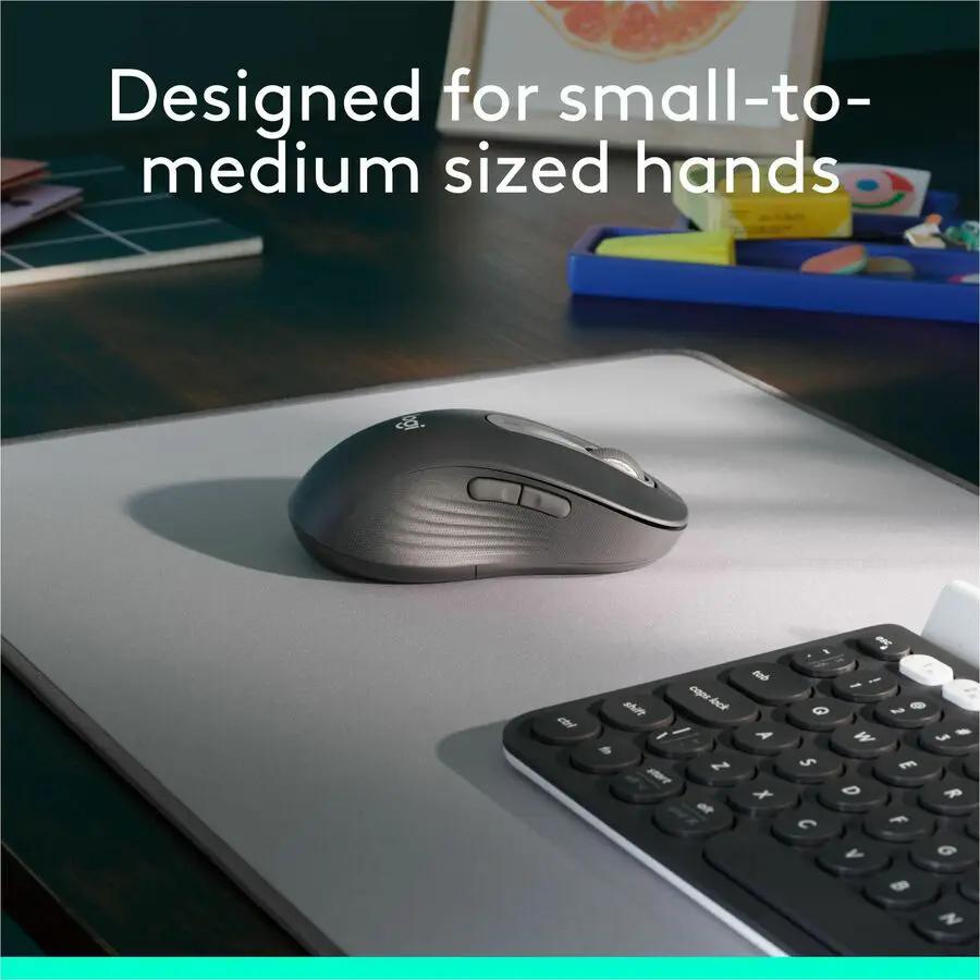 Logitech Signature M650 L Full Size Wireless Mouse (Left-Handed) - For Large Sized Hands, 2-Year Battery, Silent Clicks, Customizable Side Buttons, Bluetooth, for PC/Mac/Multi-Device/Chromebook