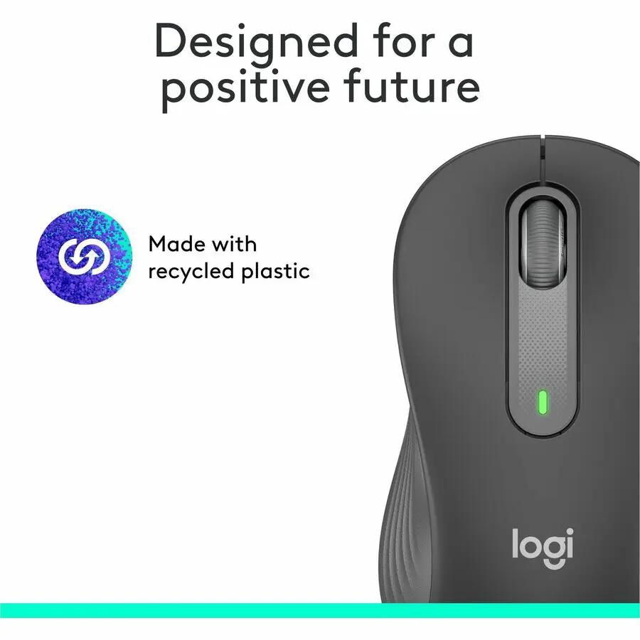 Logitech Signature M650 L Full Size Wireless Mouse (Left-Handed) - For Large Sized Hands, 2-Year Battery, Silent Clicks, Customizable Side Buttons, Bluetooth, for PC/Mac/Multi-Device/Chromebook