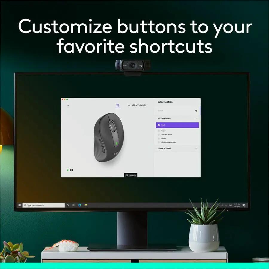 Logitech Signature M650 Wireless Mouse - For Small to Medium Sized Hands, 2-Year Battery, Silent Clicks, Bluetooth, Graphite