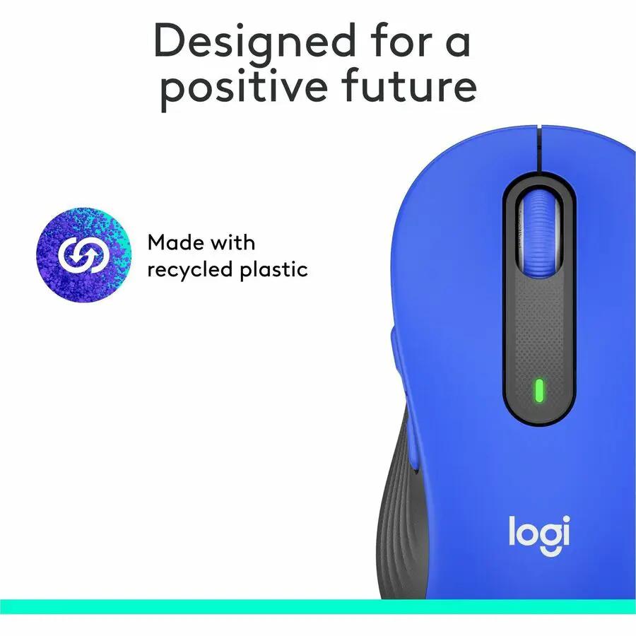 Logitech Signature M650 L Full Size Wireless Mouse - For Large Sized Hands, 2-Year Battery, Silent Clicks, Blue