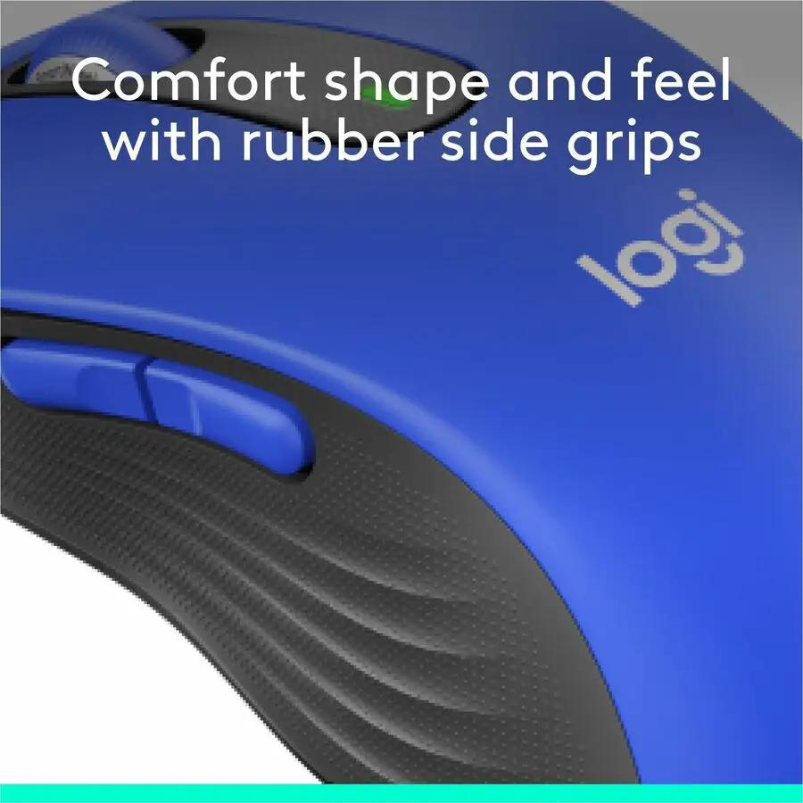 Logitech Signature M650 L Full Size Wireless Mouse - For Large Sized Hands, 2-Year Battery, Silent Clicks, Blue