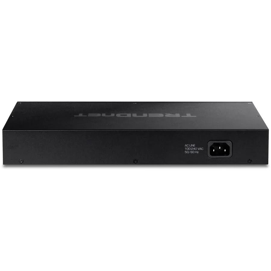 TRENDnet TPE-TG182 18-Port Gigabit PoE+ SFP switch, black, 1U rack-mountable