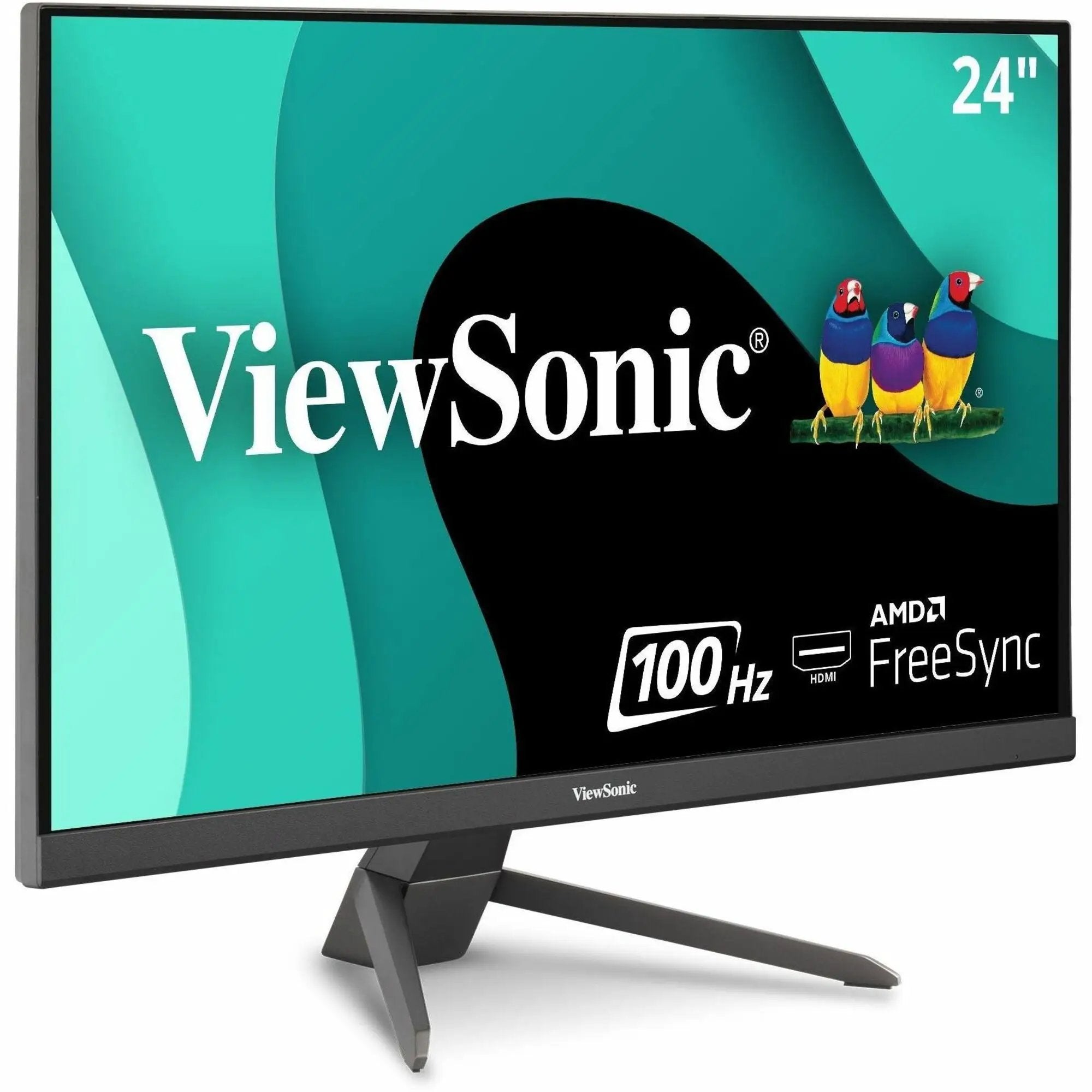 ViewSonic VX2267-MHD 22-inch 1080p monitor on a black stand with FreeSync