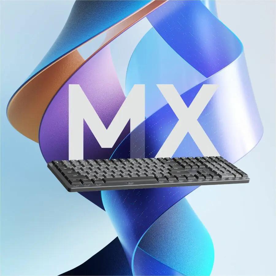 Logitech MX Mechanical Wireless Illuminated Performance Keyboard, Clicky Switches, Backlit Keys, Bluetooth
