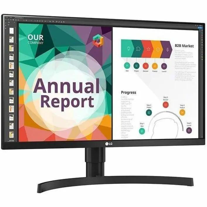 LG 27BN85UN 27-inch 4K UHD IPS HDR monitor, black finish with LG Electronics logo