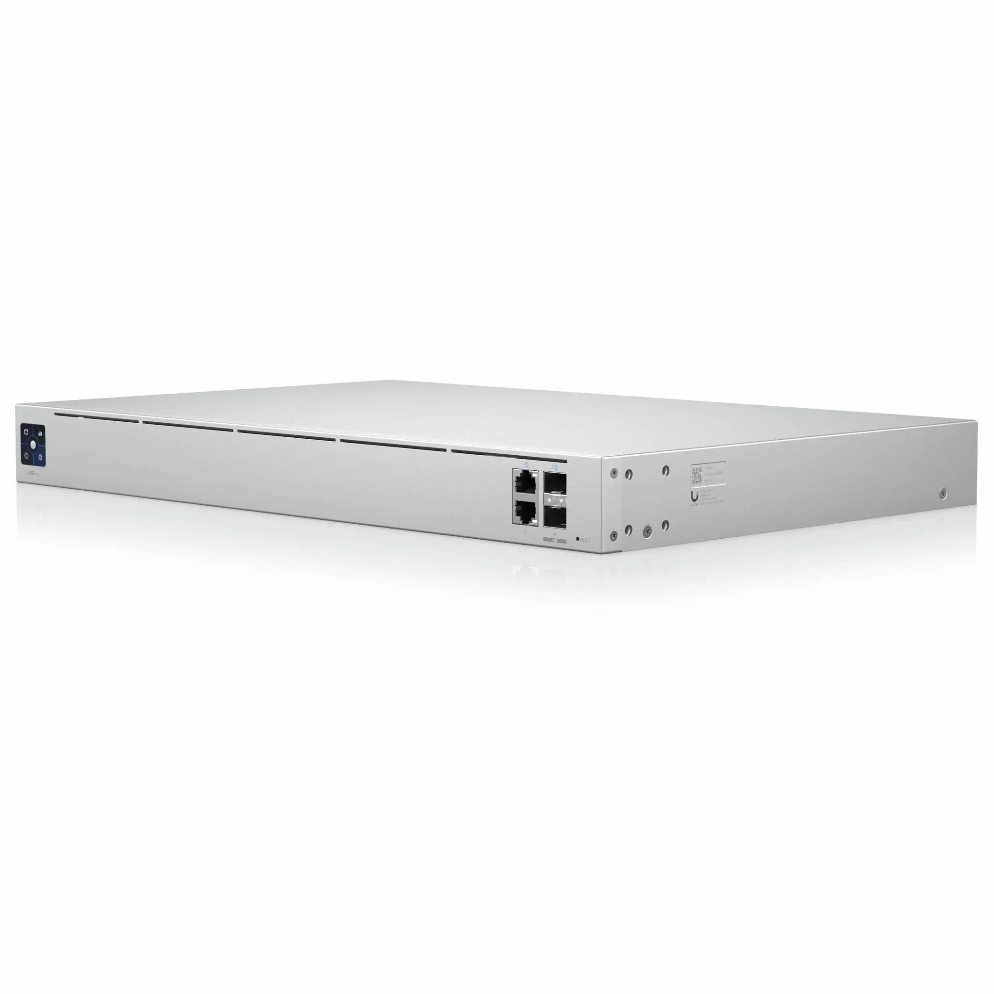 Ubiquiti UniFi UXG Pro 10GbE SFP+ gateway, silver rack-mount wired router