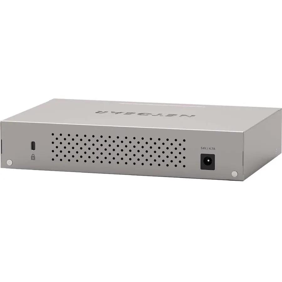 NETGEAR Plus Ultra60 8-Port PoE Switch in a gray metal enclosure