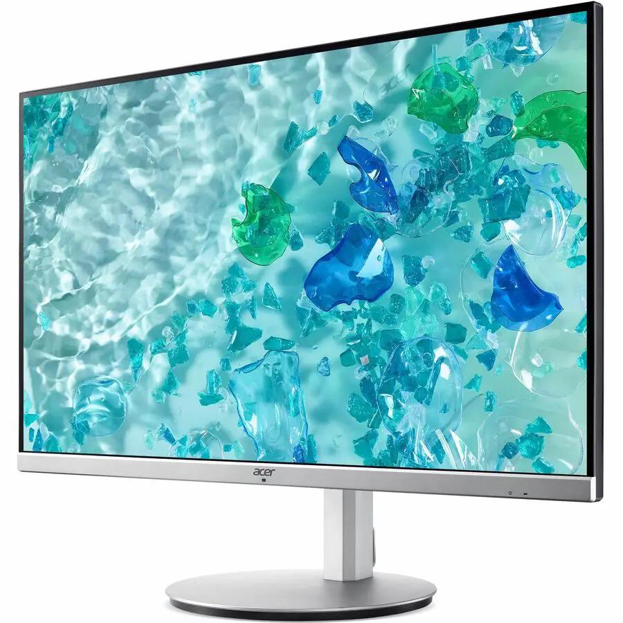 Acer CB322QK 32-inch 4K UHD monitor with silver bezel and stand