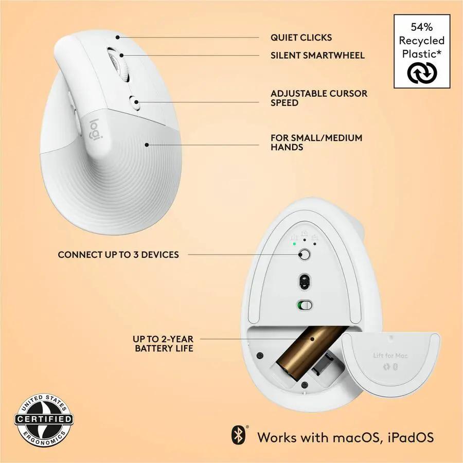 Logitech Lift for Mac (Off-white)