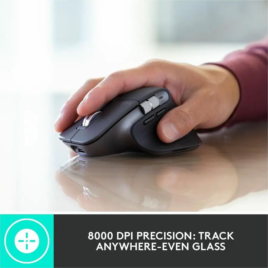 Logitech MX Master 3S for Business, Wireless Mouse with Quiet Clicks, 8K DPI, Logi Bolt USB Receiver, Graphite