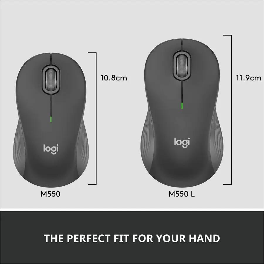 Logitech Signature M550 Wireless Mouse - For Small to Medium Sized Hands, 2-Year Battery, Silent Clicks, Graphite