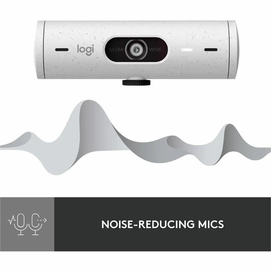 Logitech Brio 500 webcam, off-white, Full HD