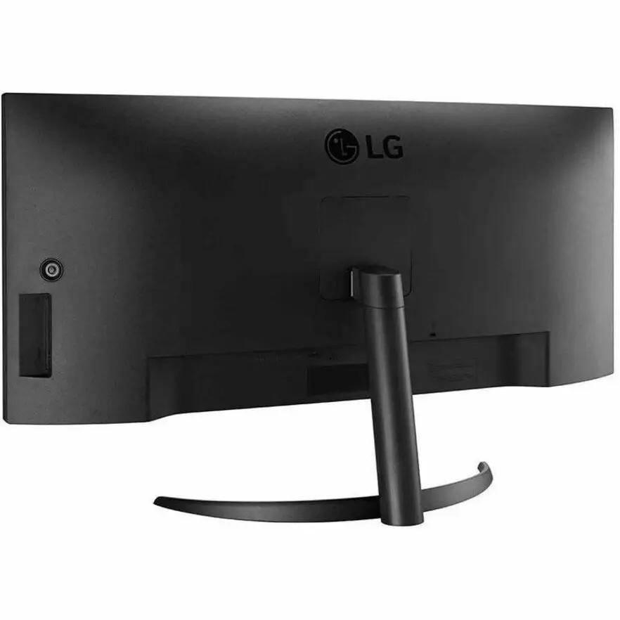 LG 34BQ60QC-B 34-inch ultrawide curved IPS monitor, black back view