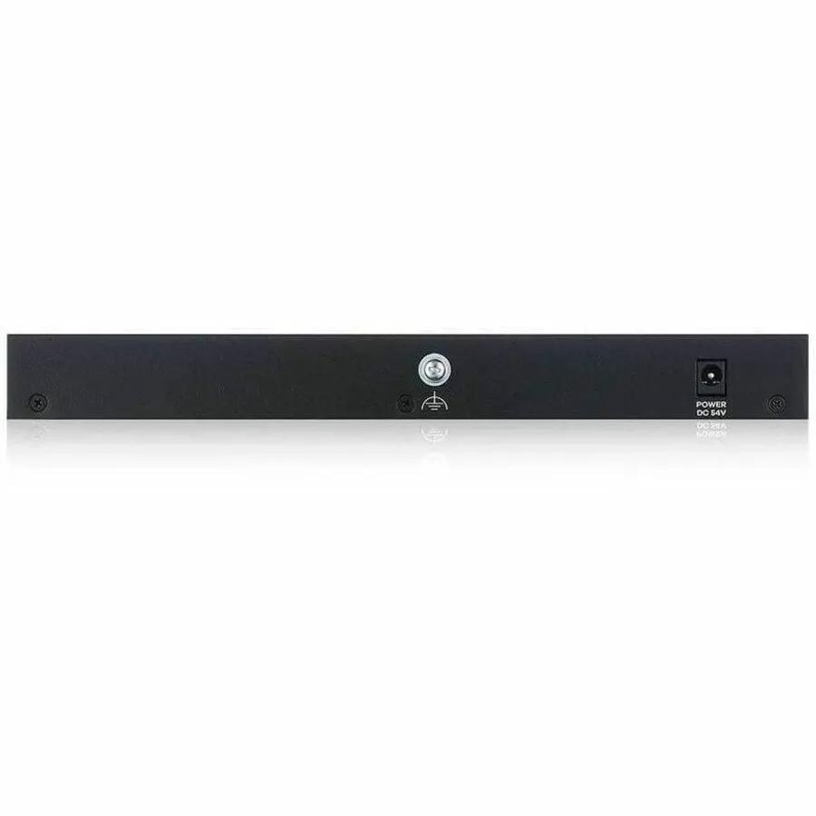 Zyxel GS1900-8HP 8-Port Gigabit PoE+ switch, black back panel view