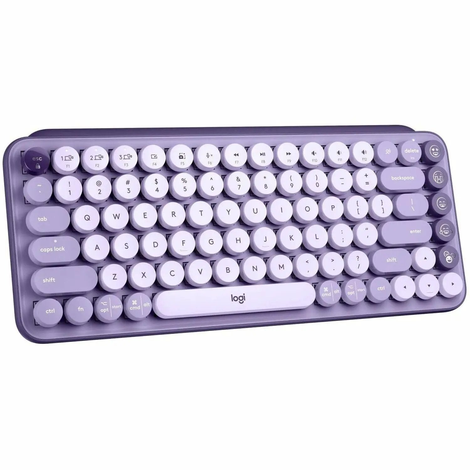 Logitech POP Keys Mechanical Wireless Keyboard with Customizable Emoji Keys, Compact Design, Bluetooth, Cosmos