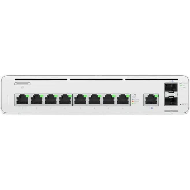 Ubiquiti UISP Console 8-Port SFP+ Managed Gateway, white network appliance with eight ports