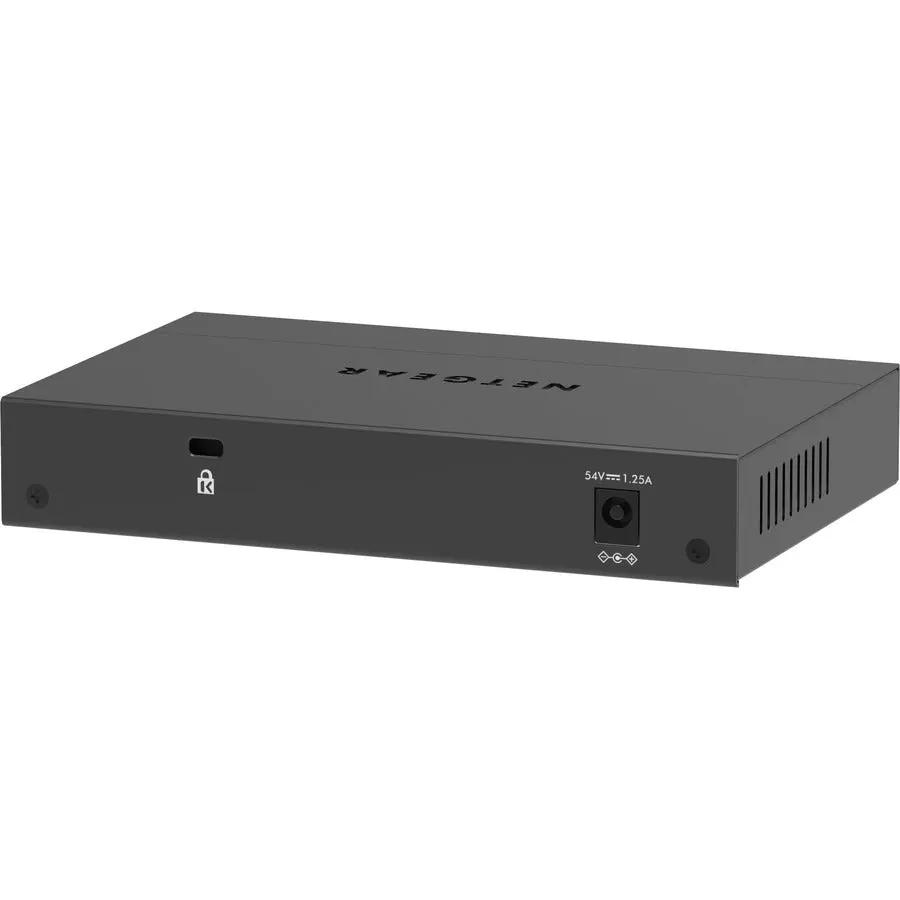 NETGEAR ProSAFE GS305P 5-Port Gigabit PoE Unmanaged Switch in dark gray metal