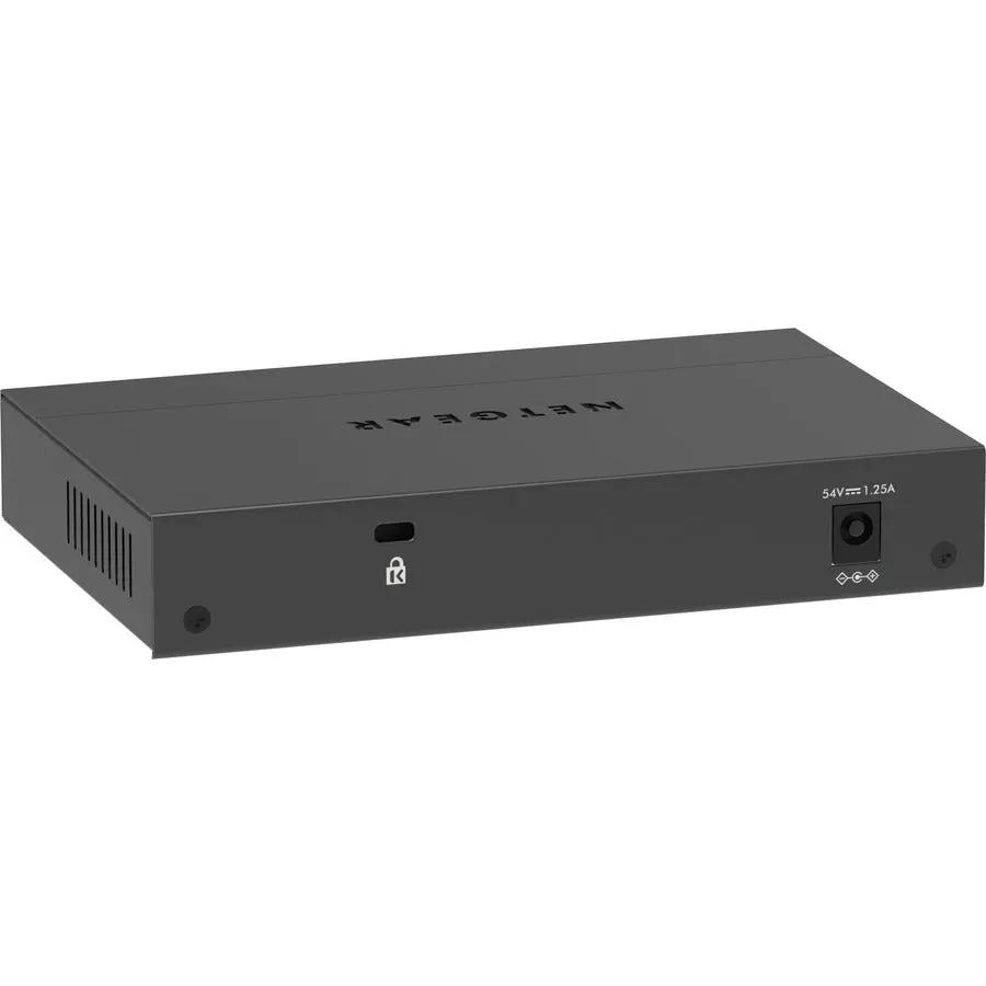 Netgear ProSAFE GS305P 5-Port Gigabit PoE Unmanaged Switch in dark gray metal case