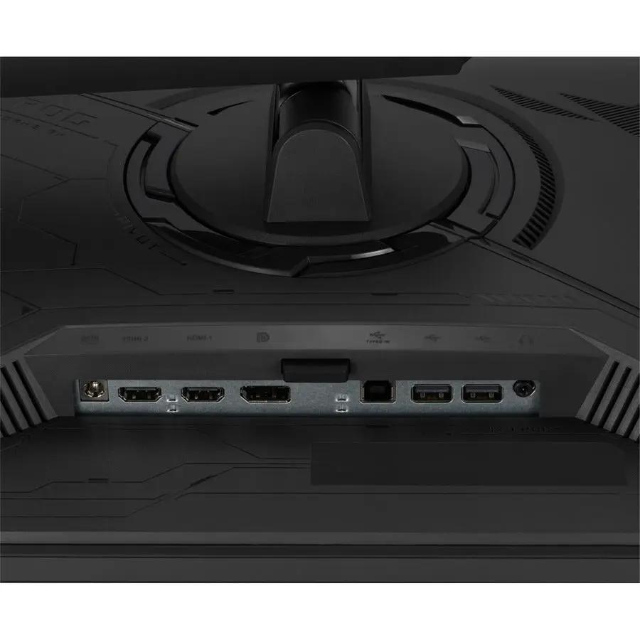 ASUS ROG Strix XG27AQMR 27-inch WQHD IPS gaming monitor back panel with HDMI and USB ports in black
