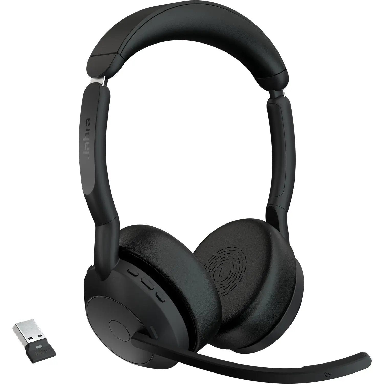 Jabra Evolve2 55 wireless headset with USB dongle, black