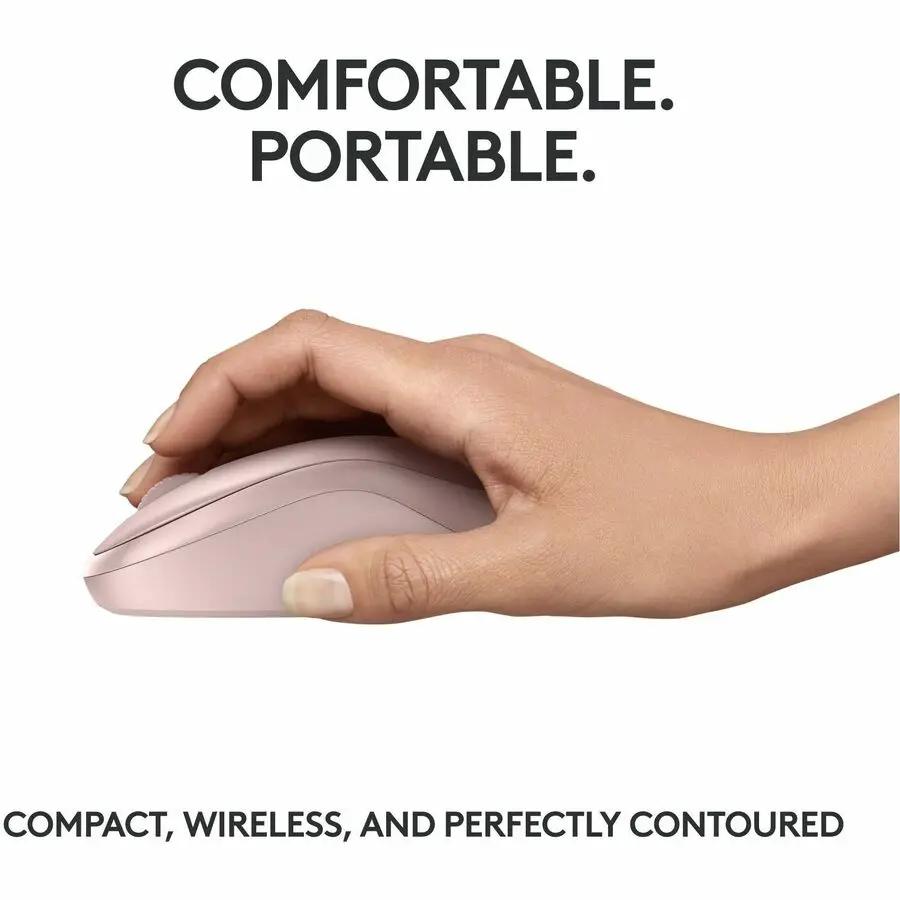 Logitech M240 Silent Bluetooth Mouse, Wireless, Compact, Portable, Smooth Tracking, Rose