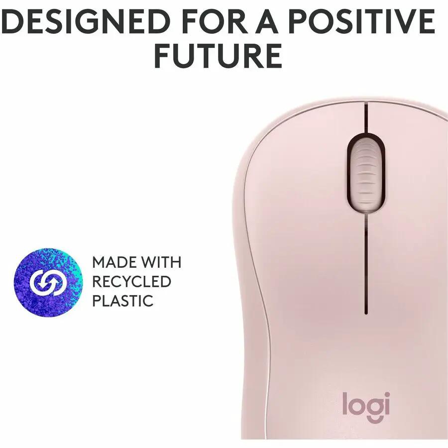 Logitech M240 Silent Bluetooth Mouse, Wireless, Compact, Portable, Smooth Tracking, Rose
