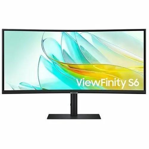Samsung ViewFinity S34C654UAN 34-inch UW-QHD curved monitor on black stand