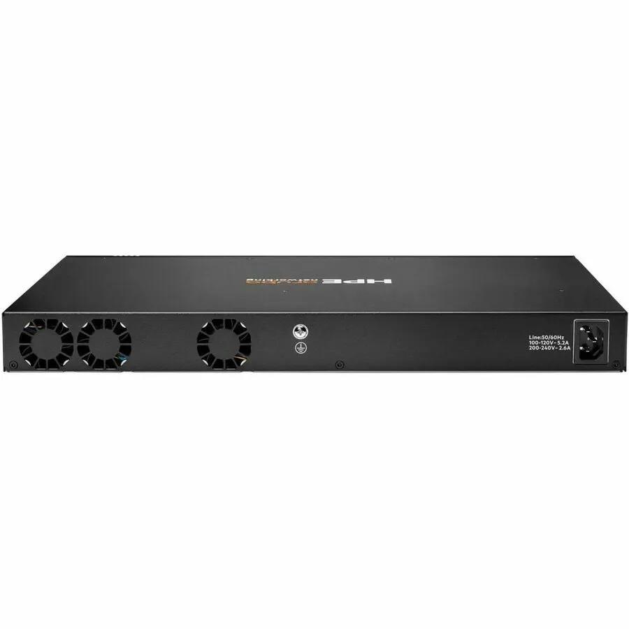 Aruba CX 6200F 48-Port Gigabit PoE+ SFP Switch, black metal chassis, stackable