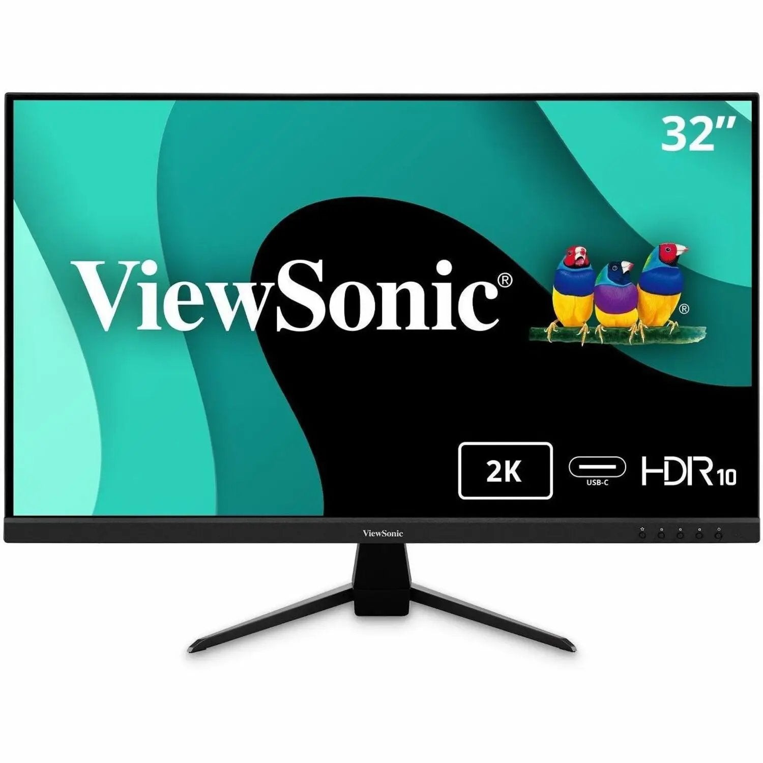 ViewSonic VX3267U-2K 32-inch WQHD IPS monitor on black stand