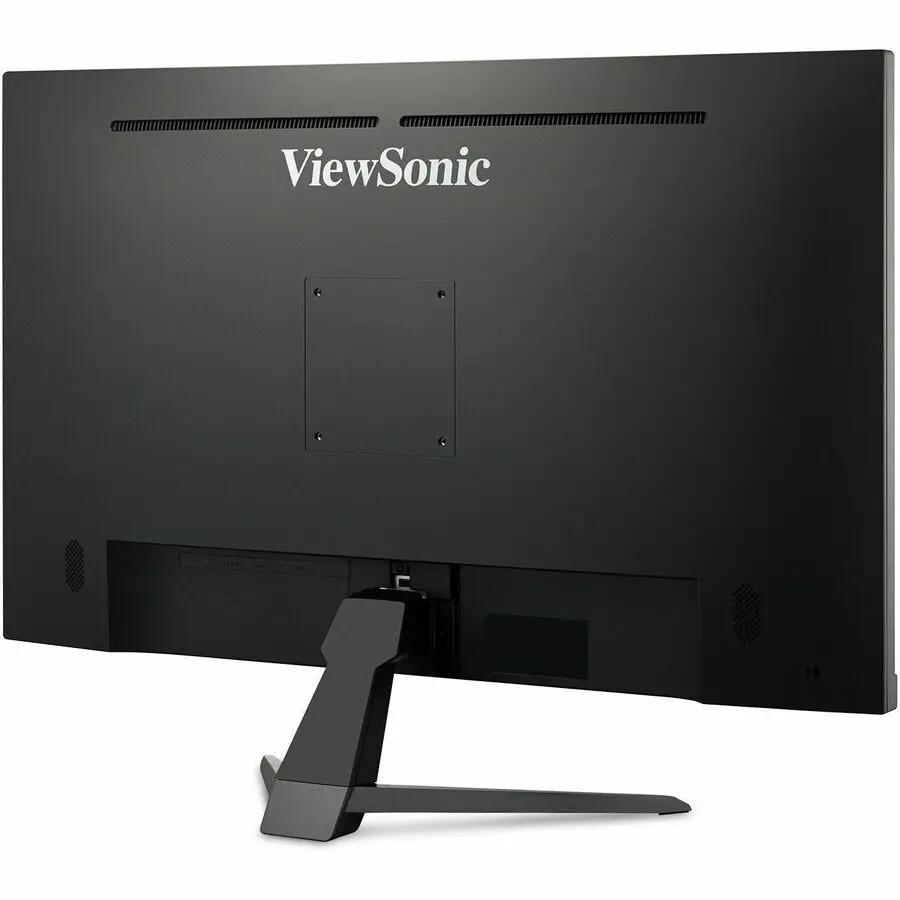 ViewSonic VX3267U 32-inch 4K UHD monitor, black, back view on stand