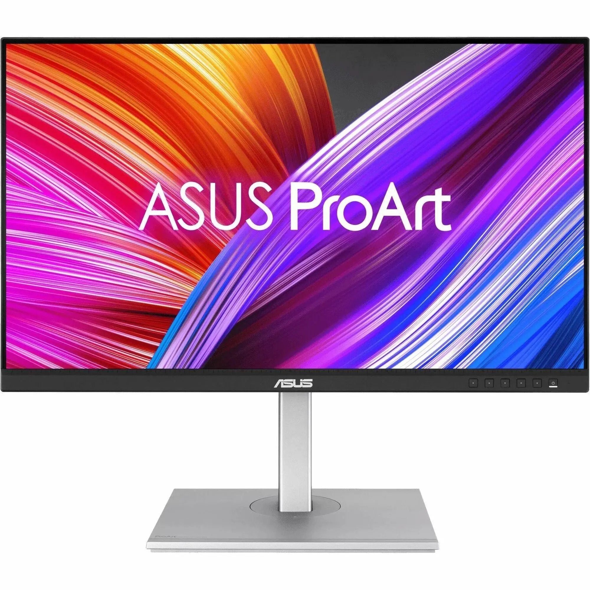 ASUS ProArt PA278CGV 27-inch WQHD IPS monitor with 144 Hz on a silver metal stand