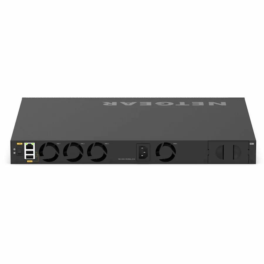 NETGEAR M4350 28-Port Managed Switch, black 1U rack-mount front view.