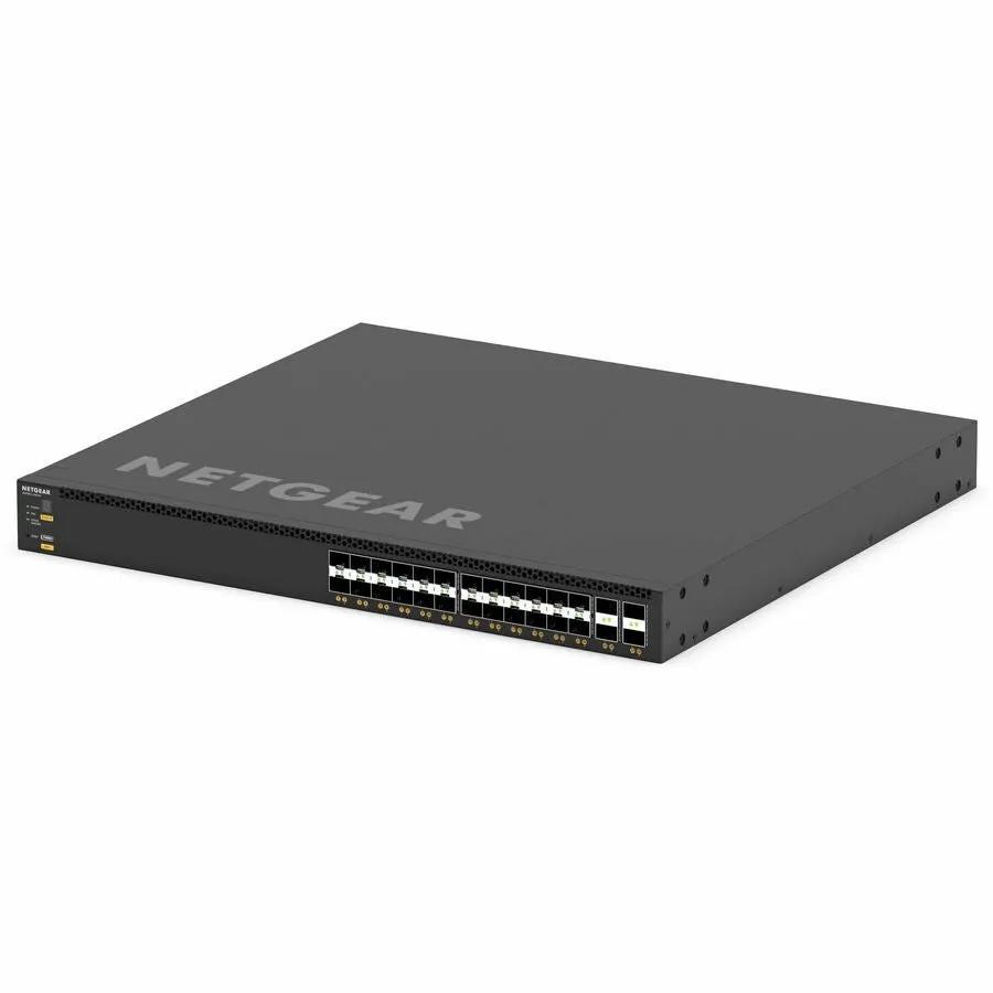 NETGEAR M4350 28-Port Managed Switch, black rack-mountable chassis