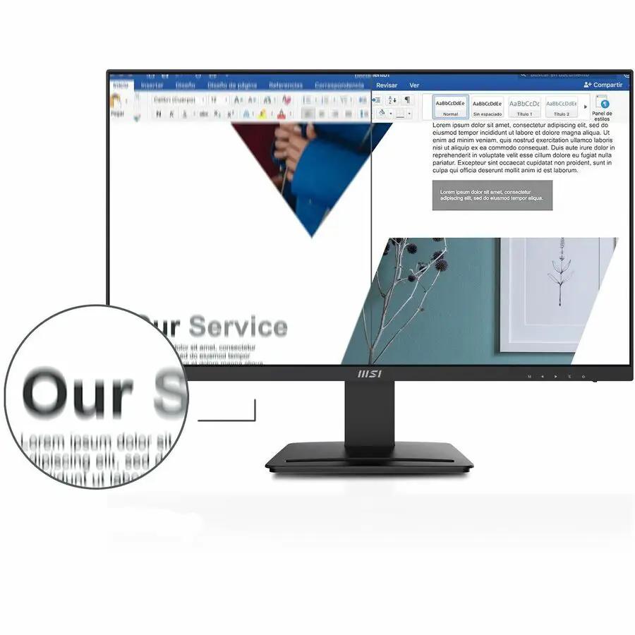 MSI Pro MP273A 27-inch full HD LCD monitor, black with MSI logo on the bezel