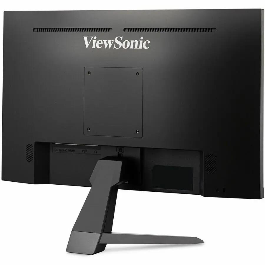 ViewSonic VX2467U 24-inch black LED monitor back view with stand.