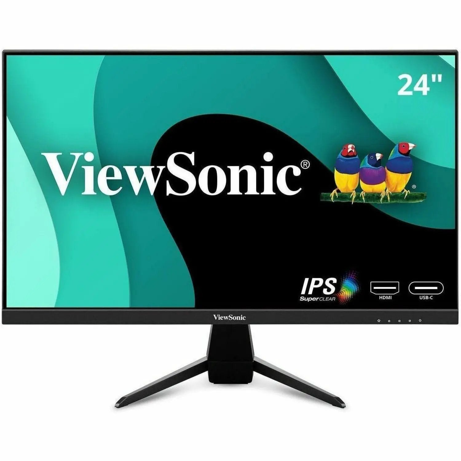 ViewSonic VX2467U 24-inch LED monitor, black frame and stand, 1080p FHD