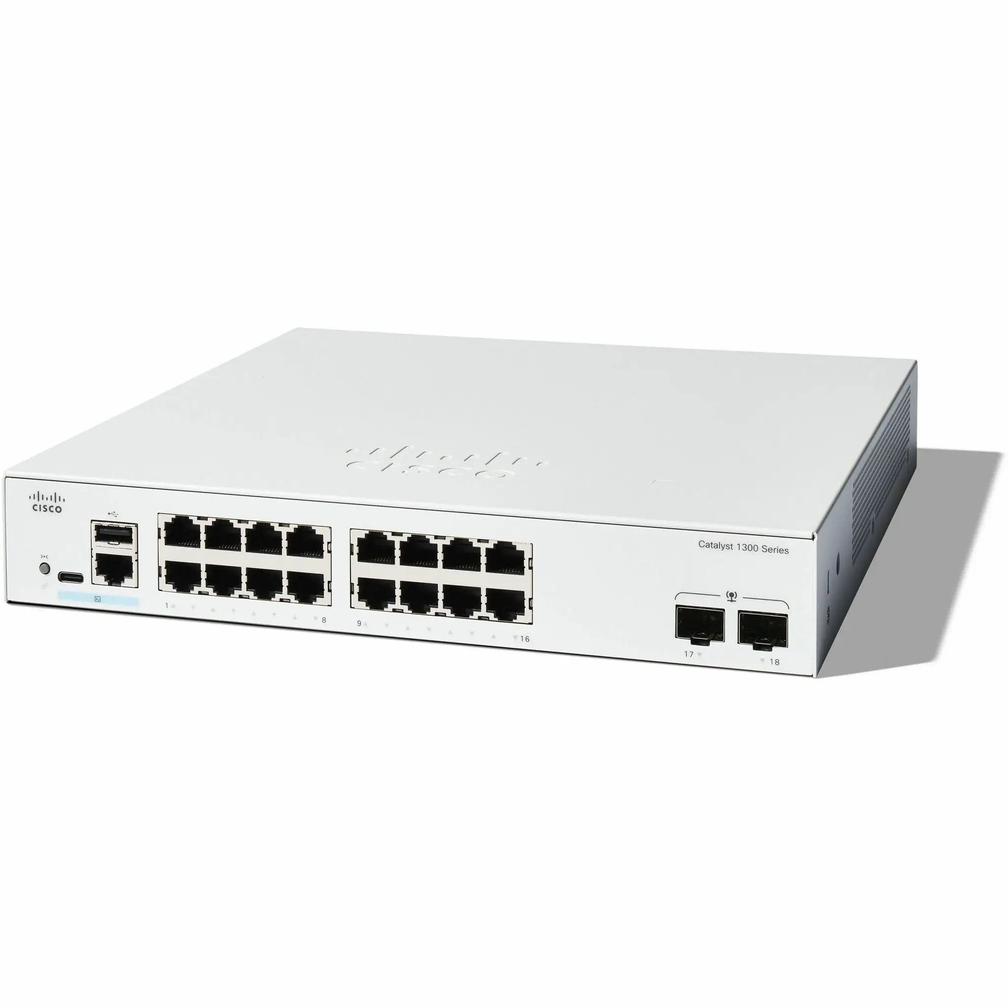 Cisco Catalyst 1300 16-Port SFP Switch with front RJ-45 ports
