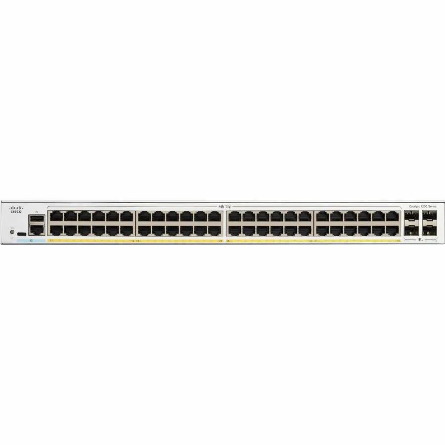 Cisco Catalyst 1200 48-Port Gigabit PoE SFP+ Switch, rack-mountable