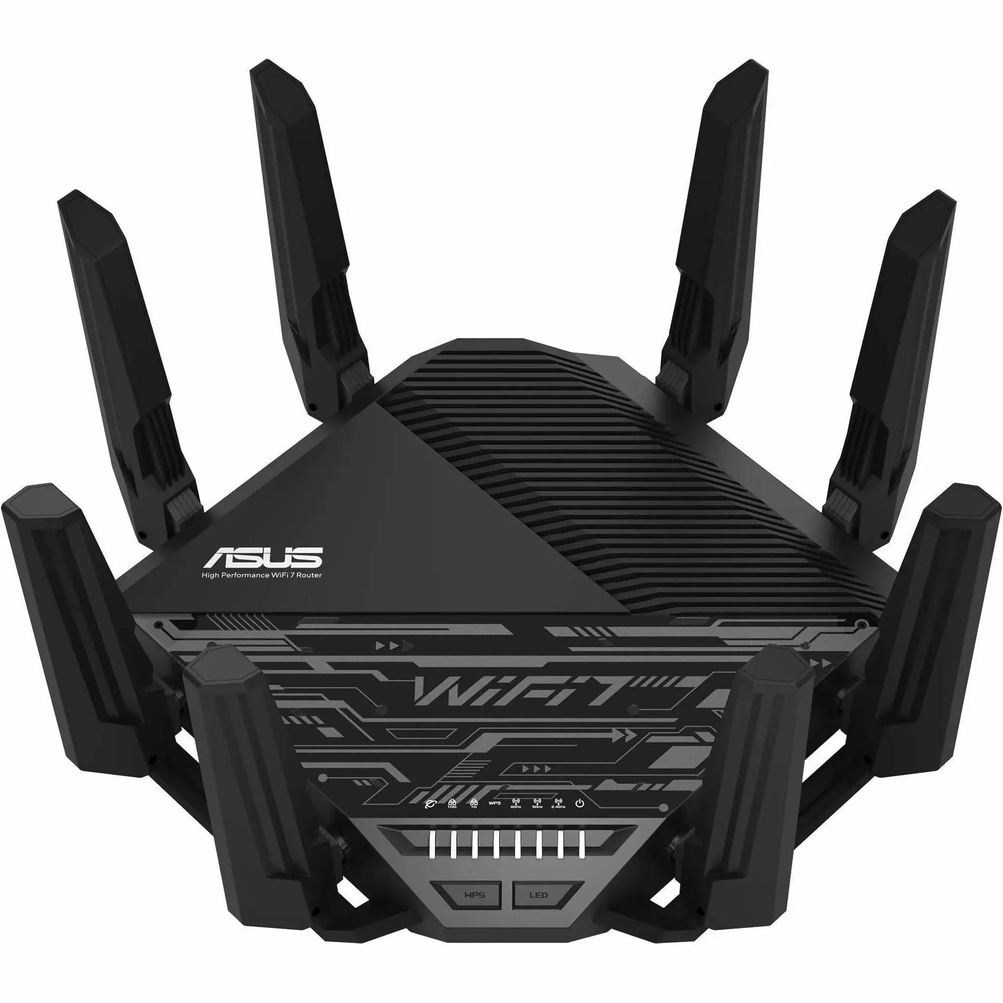 ASUS RTBE96U dual 10GbE WiFi 7 6GHz AiMesh router with external antennas