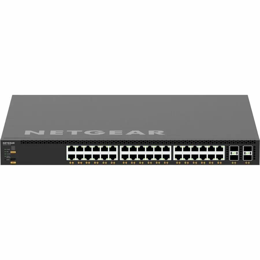 Netgear M4350 36-port 10GbE PoE managed switch, front view