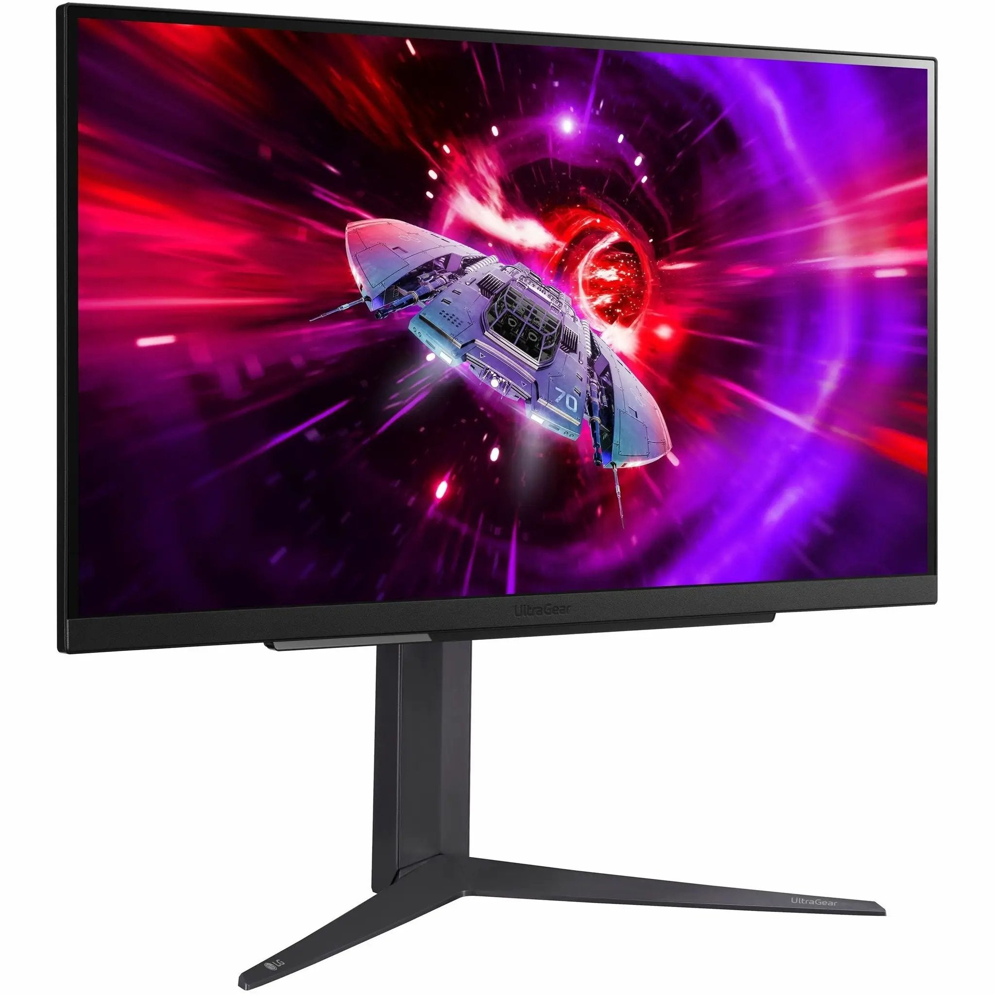 LG UltraGear 27-inch IPS gaming monitor on black stand