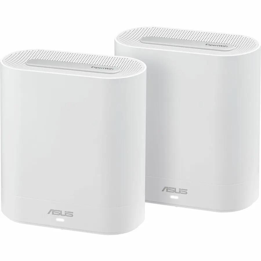 ASUS ExpertWiFi EBM68 AX7800 Wi-Fi 6 routers, two white units
