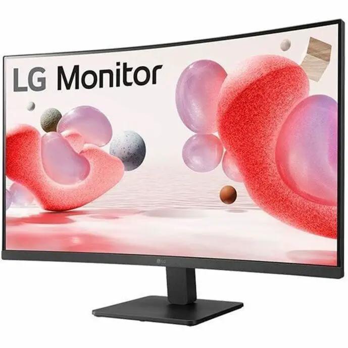 LG 32BR50C 31.5-inch FHD curved monitor with matte black bezel and stand