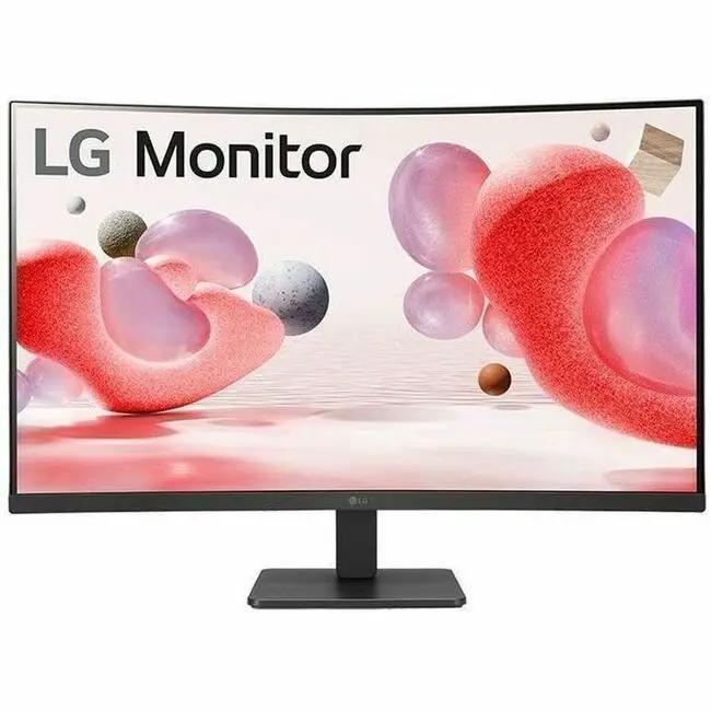 LG 32BR50C-B 31.5-inch curved FHD monitor on black stand