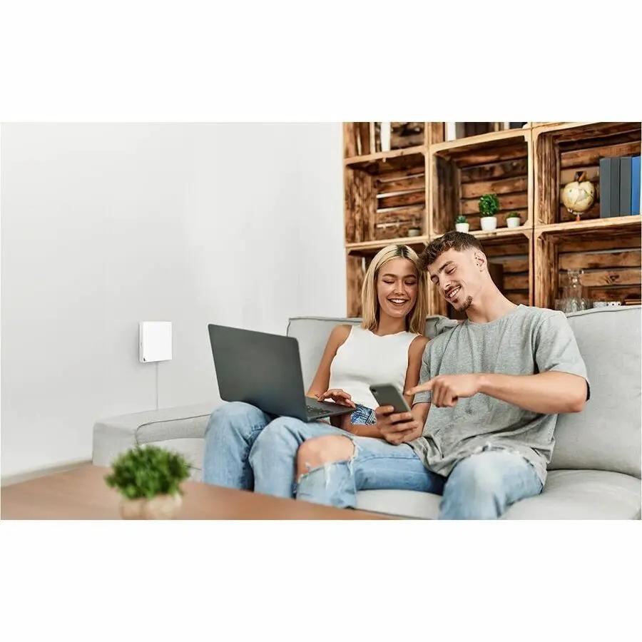 ASUS AX3000 DualBand WiFi6 VPN Router, white wall-mounted