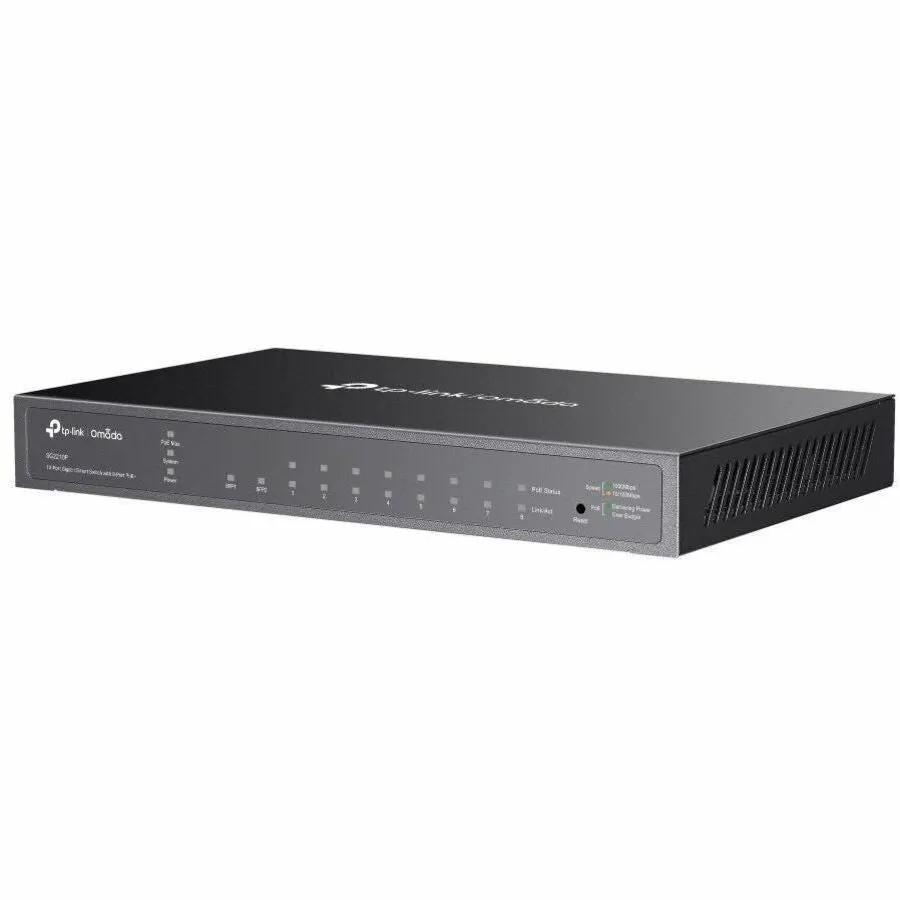 TP-Link Omada SG2210P8 10-Port PoE+ SFP Smart Switch, black rack-mountable network switch