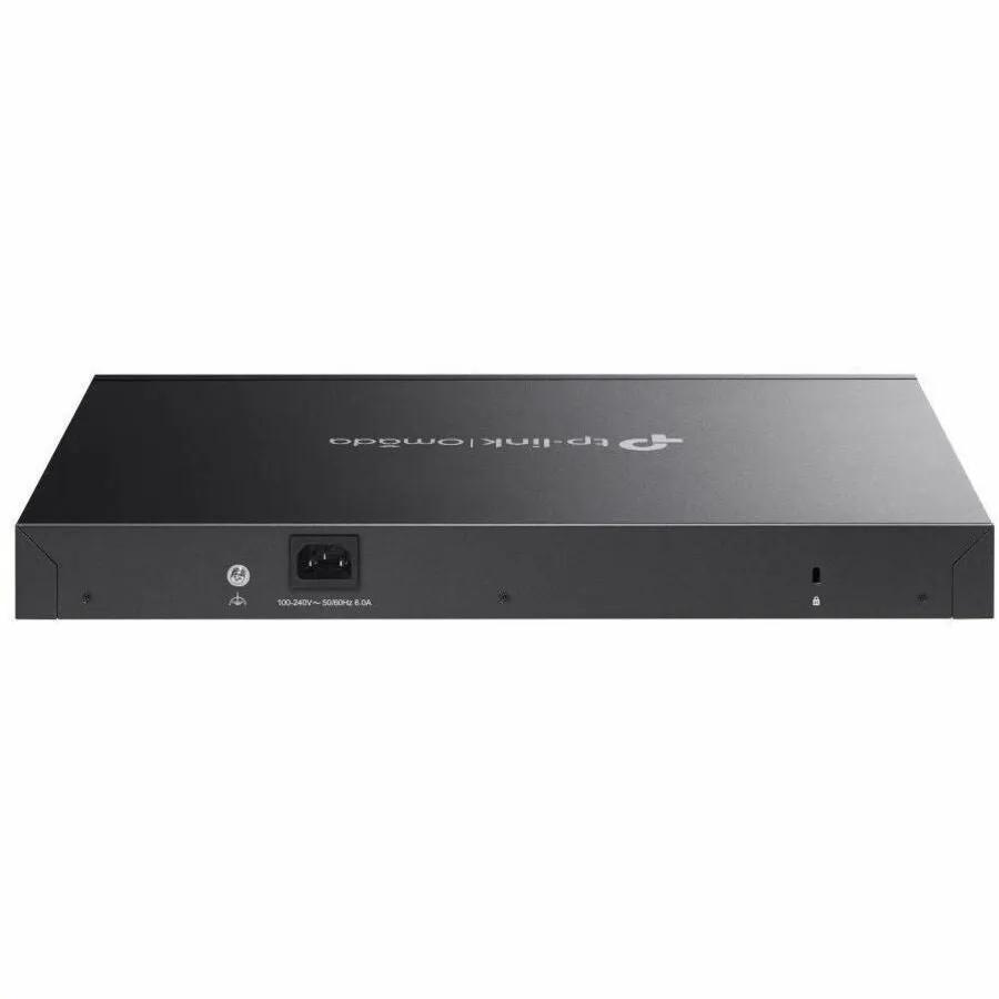 TP-Link JetStream 28-Port Gigabit SFP Managed Switch in black metal enclosure