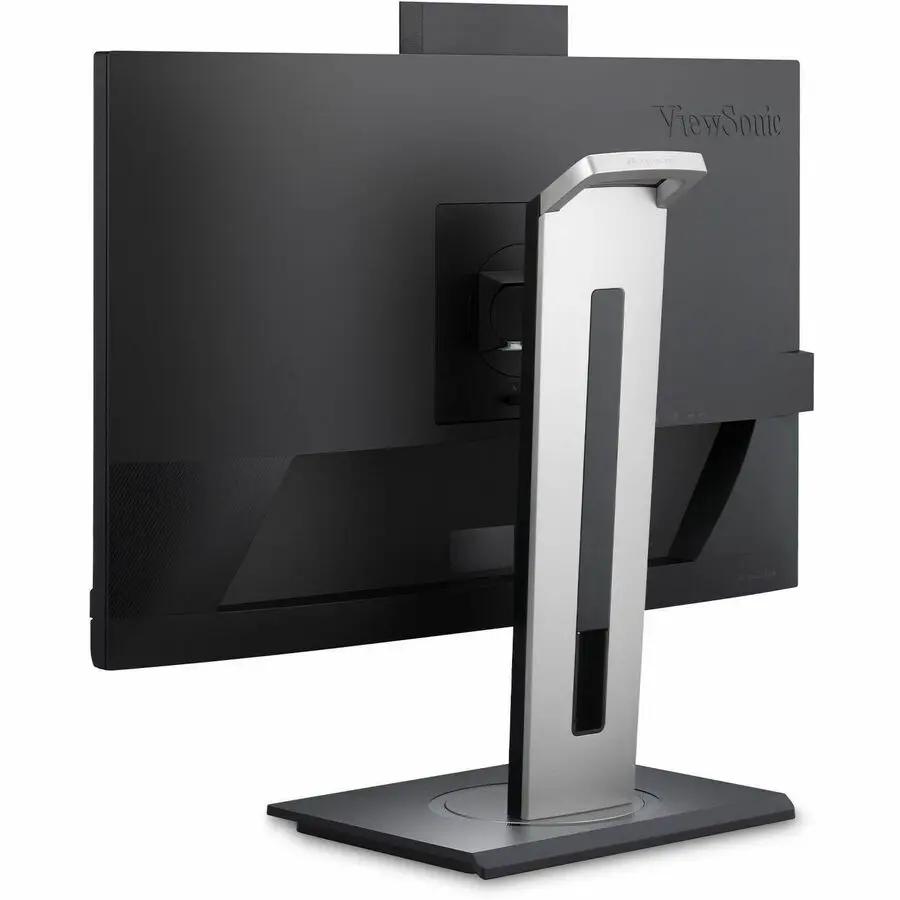 ViewSonic VG2457V 24-inch monitor with silver aluminum stand (rear view)