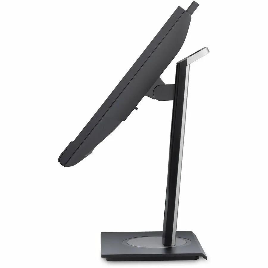 ViewSonic VG2457V 24-inch monitor on a black desktop stand, side profile view