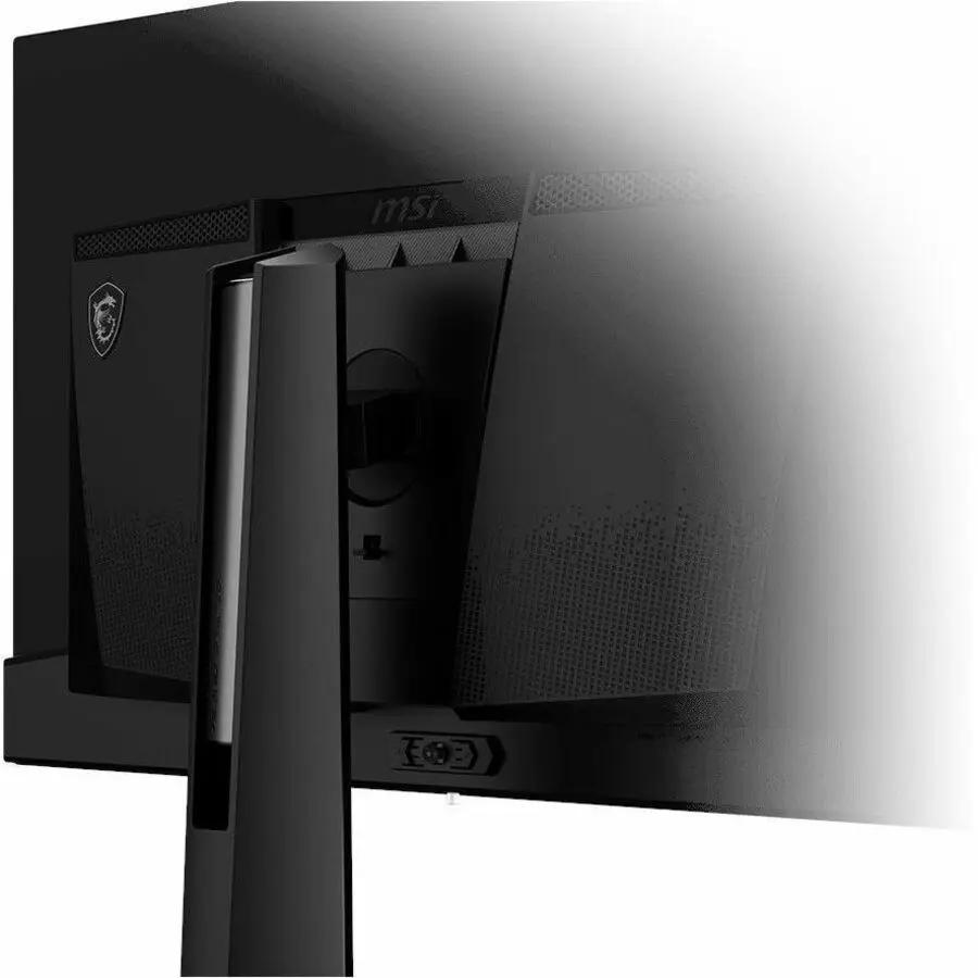 MSI MAG 321UPX 32-inch 4K UHD QD-OLED gaming monitor, black; rear view shows MSI logo and vented back